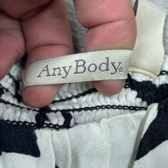 AnyBody Floral Puff Sleeve Black & White Mini Dress MP a0547 - Picture 2 of 9